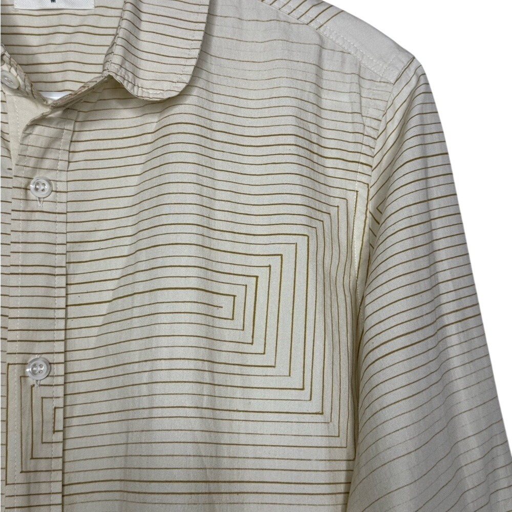 Billy Reid Geometric Retro Button Down Shirt Casual Long Sleeve‎